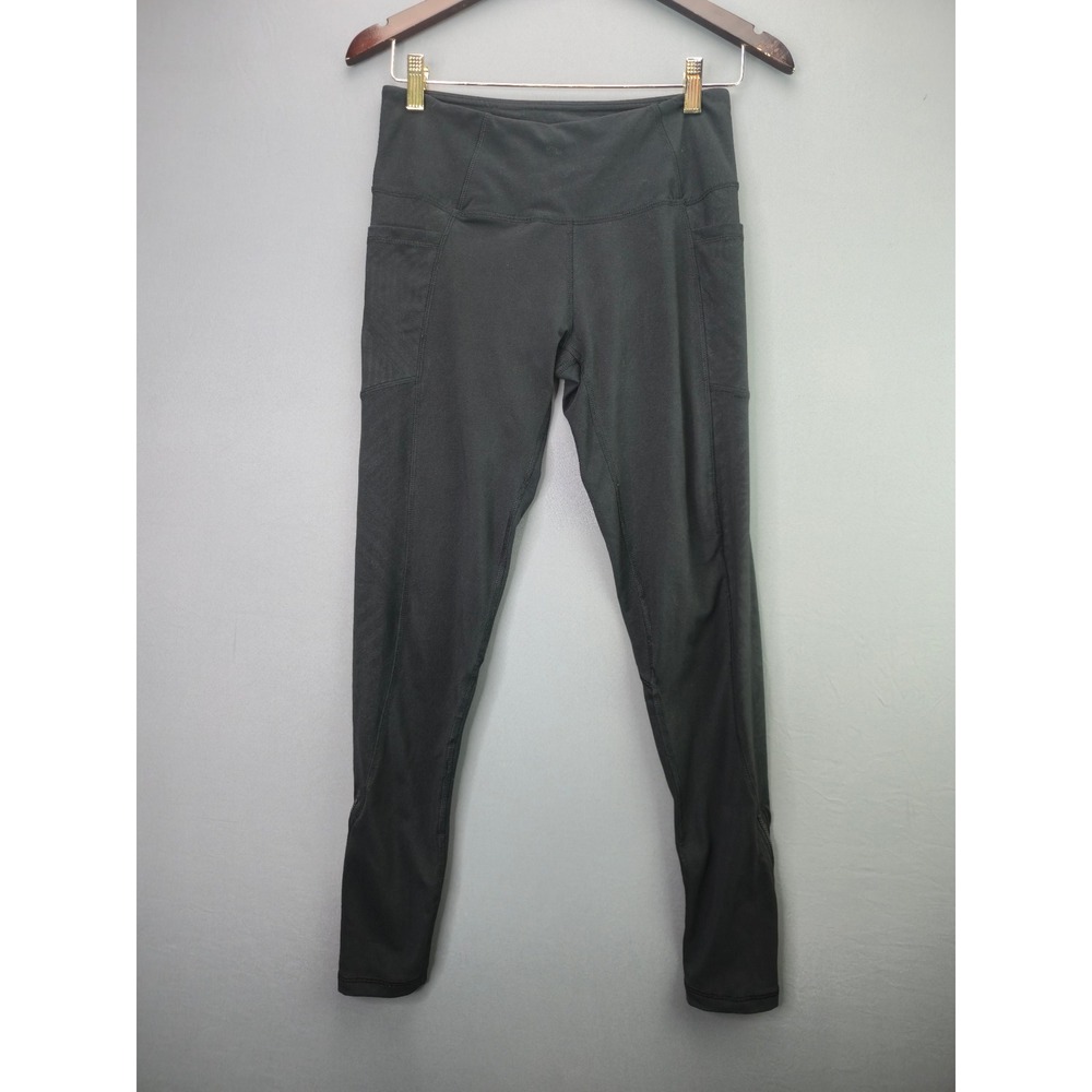 Z by Zobha Leggings High Waist Side Pockets Ankle Zip Small Black Athletic Pants